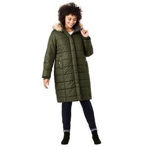 ☃️❄️ROAMAN’S QUILTED PUFFER LONG PARKA OLIVE SZ 5X